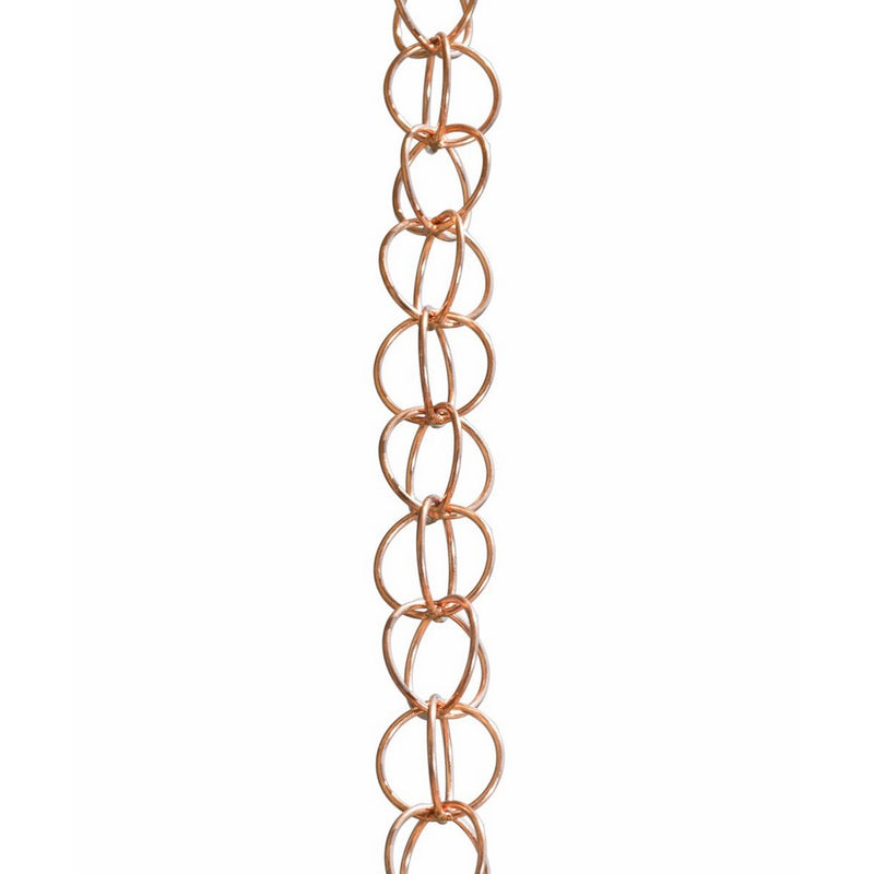 Monarch Ring Rain Chain, 8-1/2-Feet Length, Pure Copper