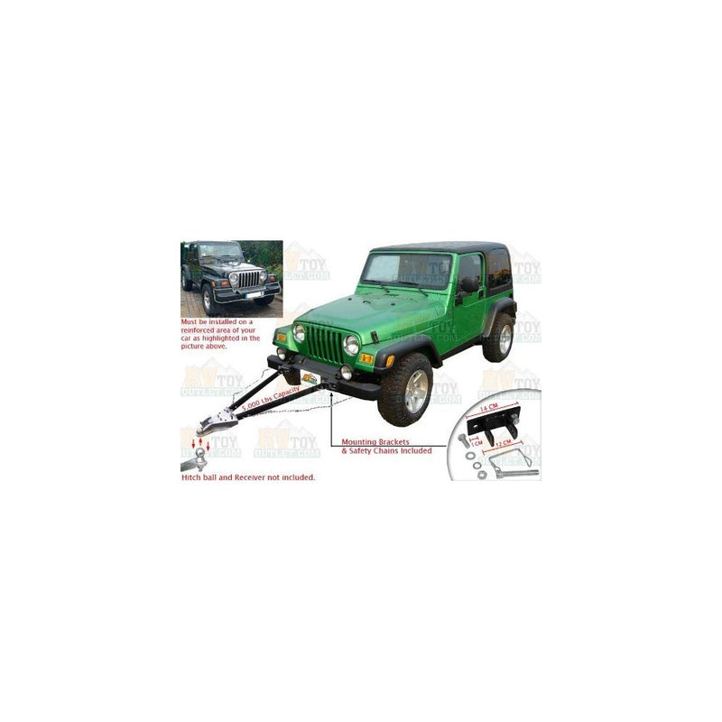 Universal Tow Bar Adjustable Mount Tow Bar Tow Kit with Magnetic Tow Lights