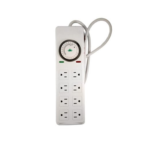 Grow1 8-Way 120V Power Strip with Timer