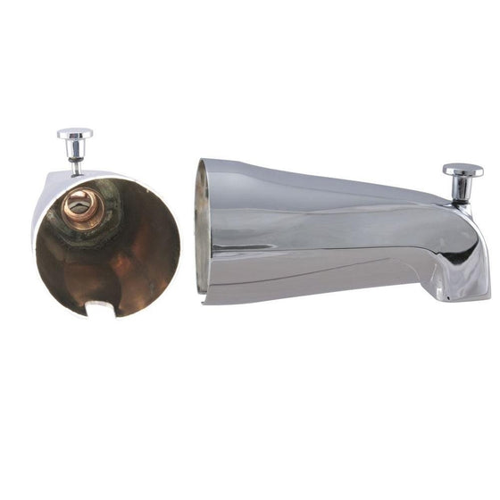 Westbrass E531D-1F 5-1/4-Inch Front Diverter Tub Spout with Front Connection, Chrome