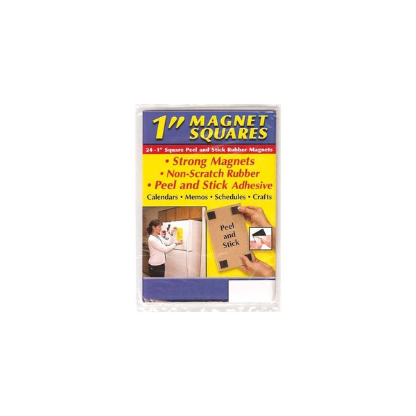 Small Parts 08057 Magnet Squares with Adhesive, 1/16X1-Inch, Pack of 24