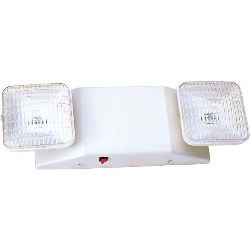 THERMOPLASTIC (ADJUSTABLE) EMERGENCY LIGHT, LOW PROFILE, 90 MIN., 120277V, 2X5.4, 6V, SEALED LEAD ACID, HTR