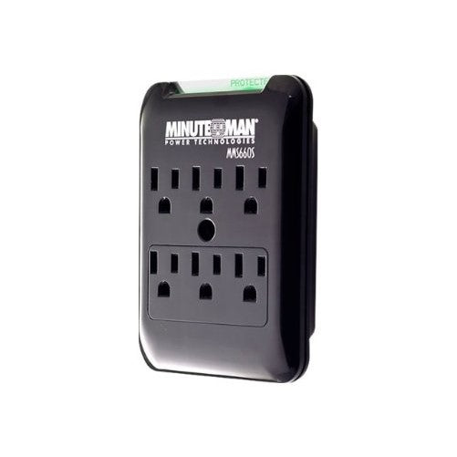 MINUTEMAN MMS660S Slim line Series Surge Protector, AC 120 V, 1.8 kW, 6 output connectors