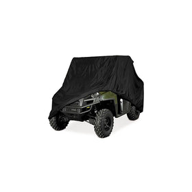HEAVY DUTY WATERPROOF SUPERIOR UTV SIDE BY SIDE COVER COVERS FITS UP TO 120"L W/ ROLL CAGE BLACK COLOR ATV COVER RHINO RANGER MULE GATOR PROWLER YAMAHA PROWLER RANCHER FOREMAN FOURTRAX RECON 4x4