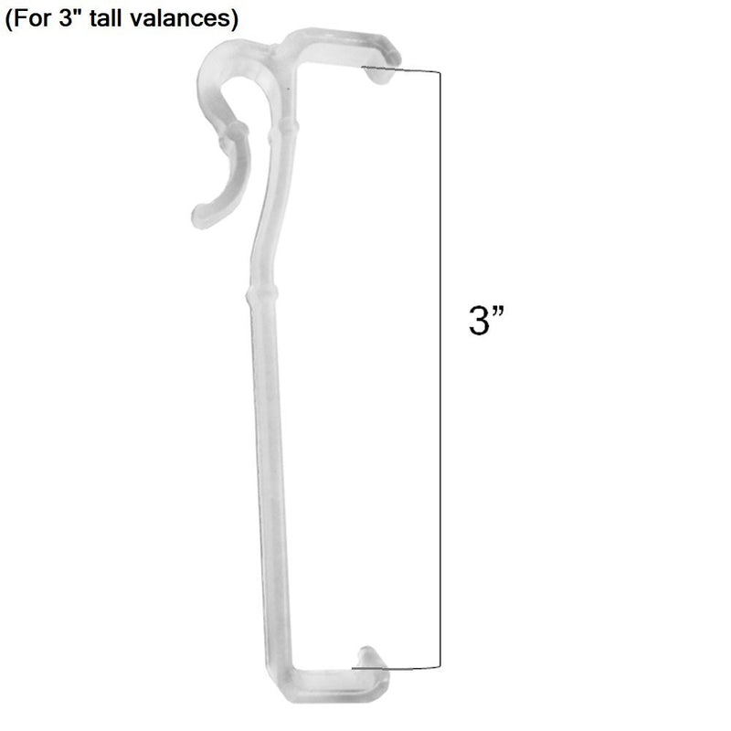 12 Pack of 3 Inch Valance Clips for Window Blinds