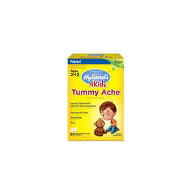 Hyland's 4 Kids Tummy Ache Tablets, Natural Relief of Upset Stomach, Diarrhea and Gas for Children, 50 Count
