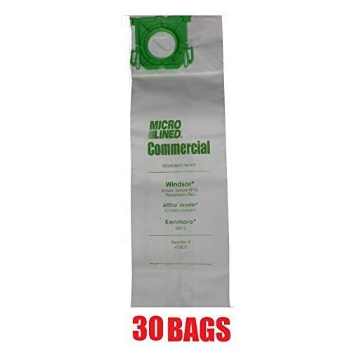 30 Sebo, Windsor Sensor Micro-Lined Commercial Upright Vacuum Bags, Fits 5093AM, 5300. 30 Pack.