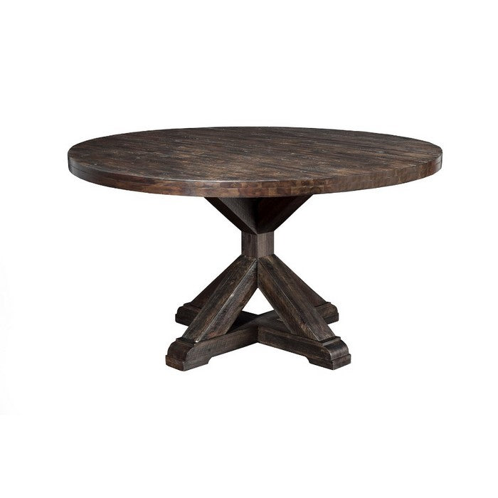 Round Dining Table In Acacia Wood Brown