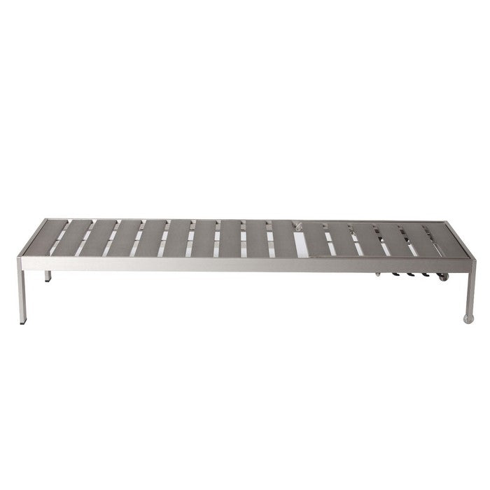 Anodized Aluminum Wheeled Lounger, Gray