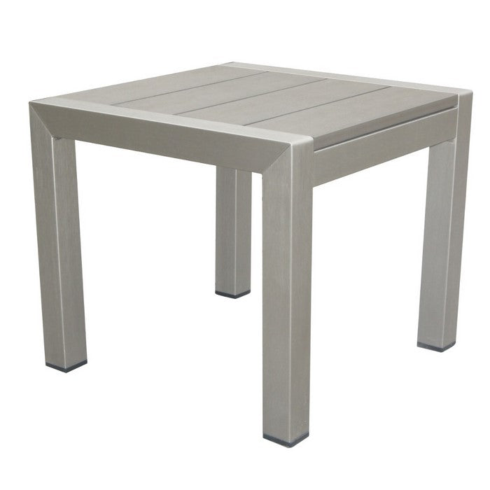 Outdoor Side Table, Gray