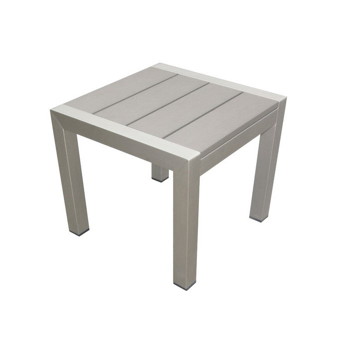 Outdoor Side Table, Gray