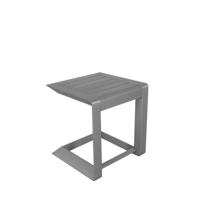 Aluminum Side Table, Silver