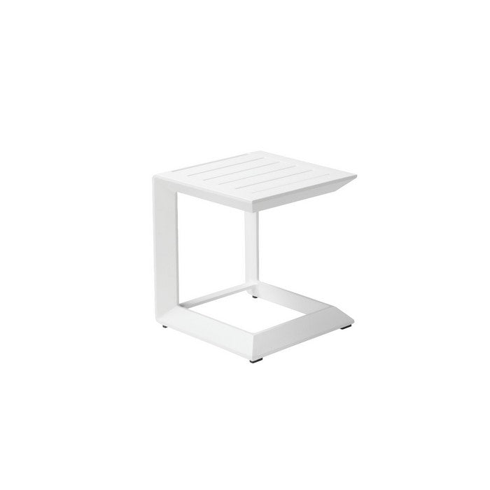 Aluminum Side Table, White