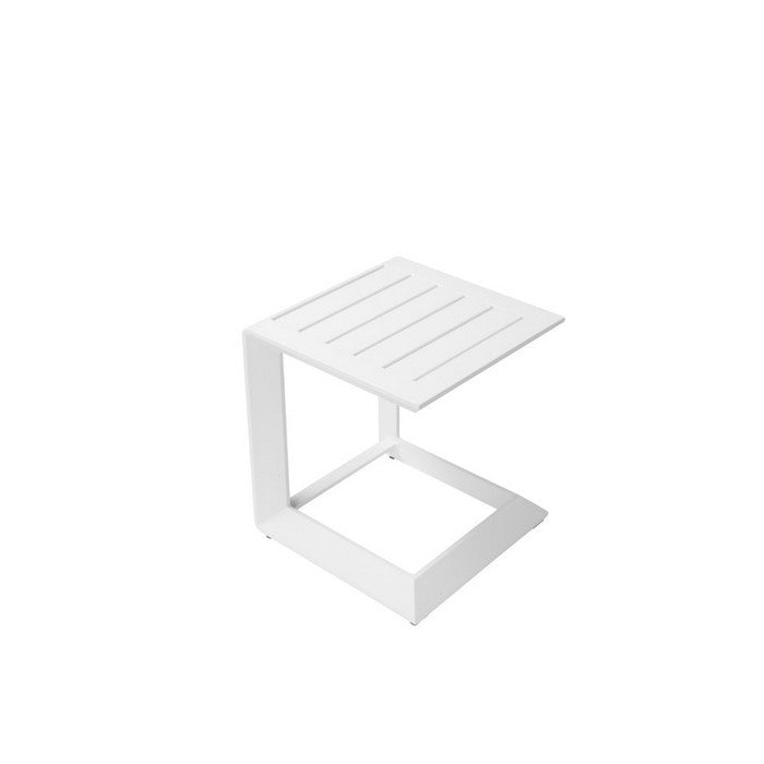 Aluminum Side Table, White