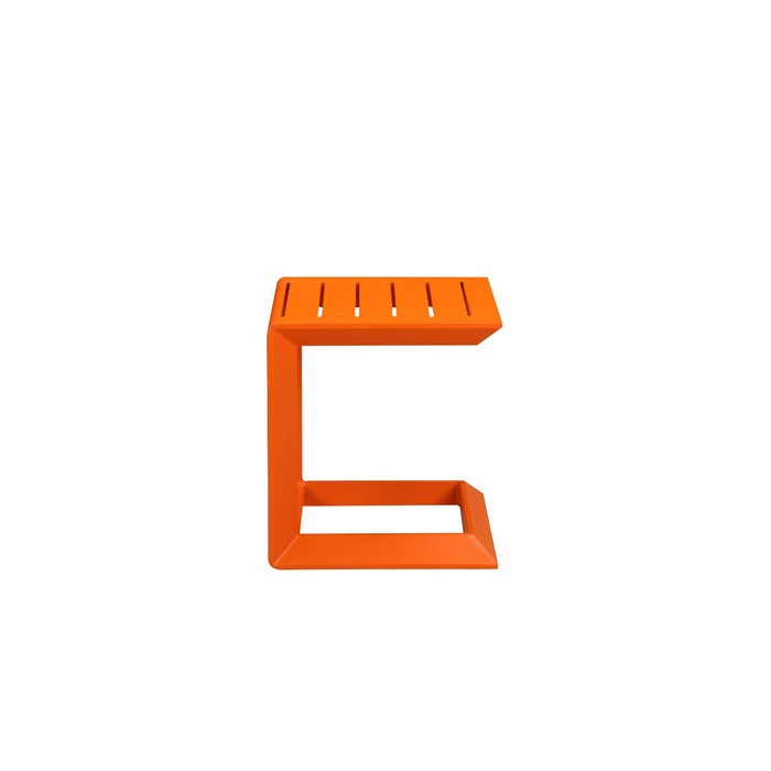Aluminum Side Table, Orange