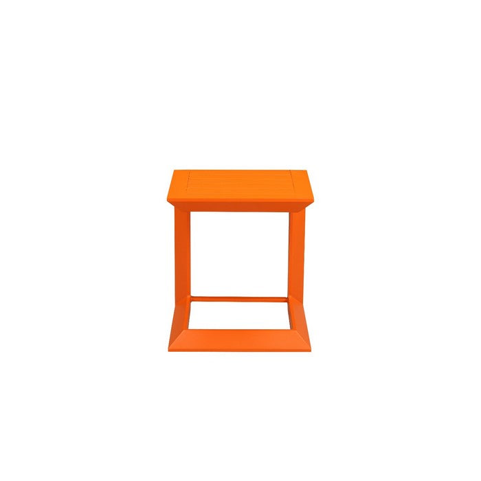 Aluminum Side Table, Orange