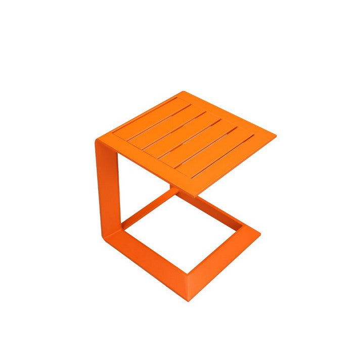 Aluminum Side Table, Orange
