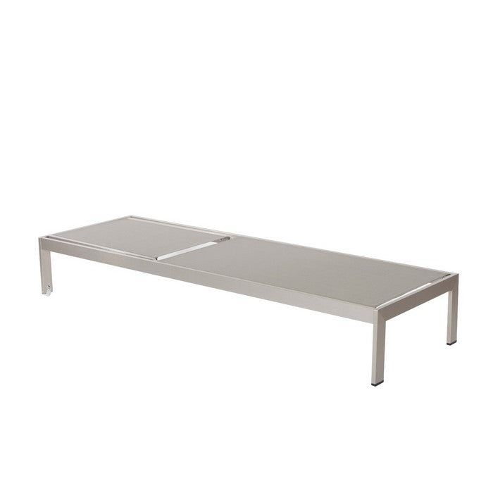Anodized Aluminum Modern Patio Lounger In Gray