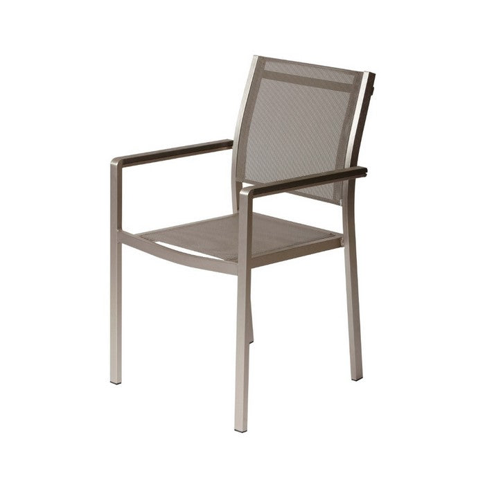Aluminium Frame Dining Chair Set of 6 Gray
