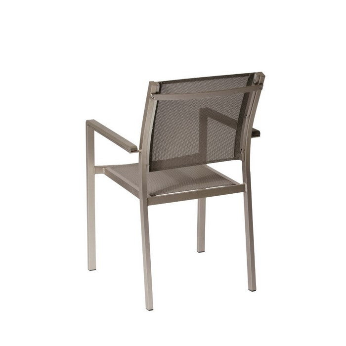 Aluminium Frame Dining Chair Set of 6 Gray