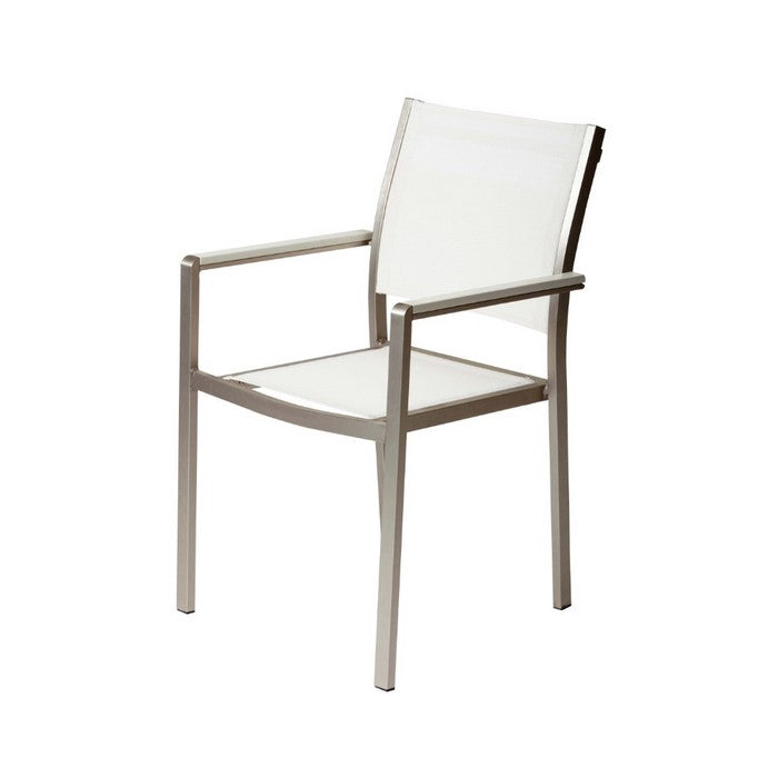 Aluminium Frame Dining Chair Set of 6 White