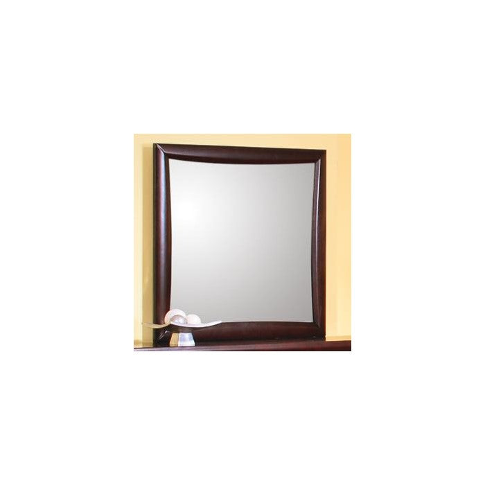 Transitional Dresser Mirror, Cappuccino Brown