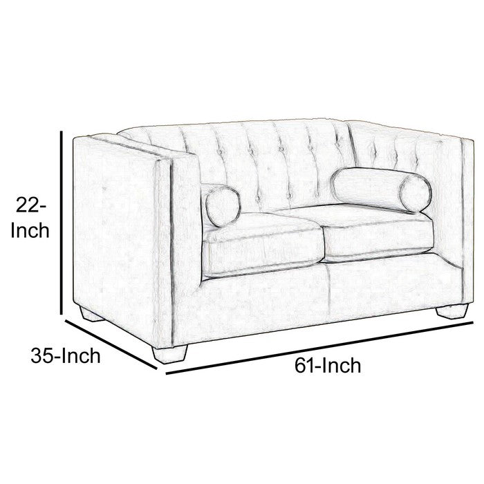Beige Love Seat, 2-Seater