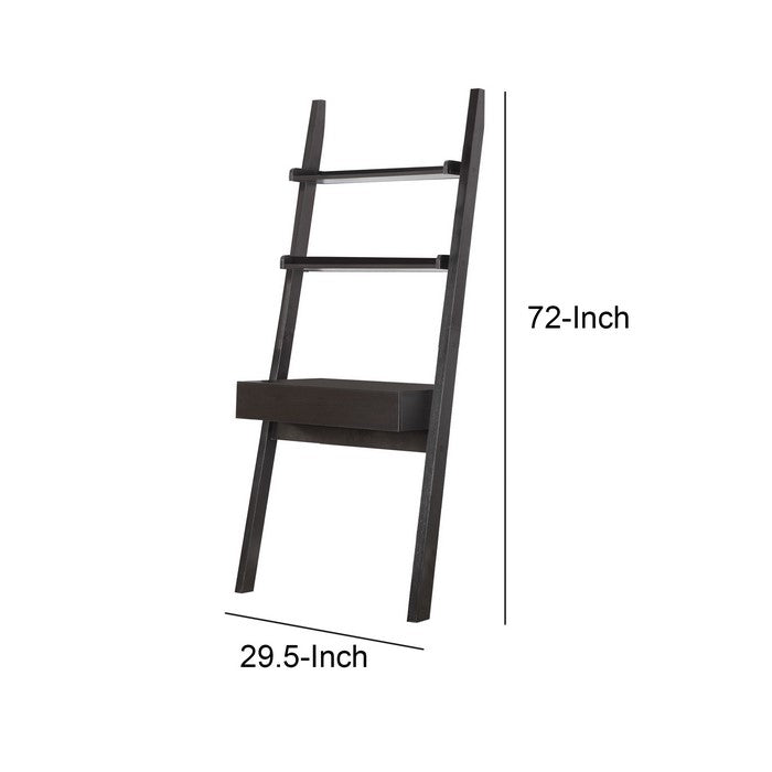 Ladder Desk With One Drawer, Cappuccino