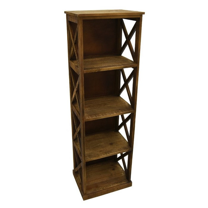 Wooden 4 Shelves Storage Rack, Brown