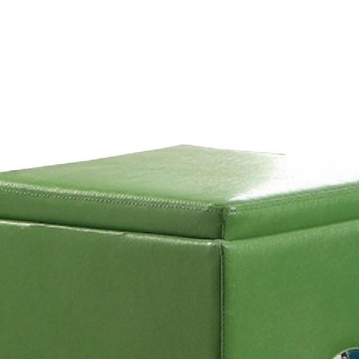 Ottoman With In-Built Bluetooth Speaker, Green