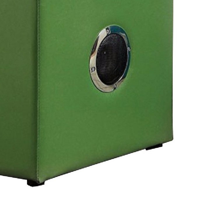 Ottoman With In-Built Bluetooth Speaker, Green