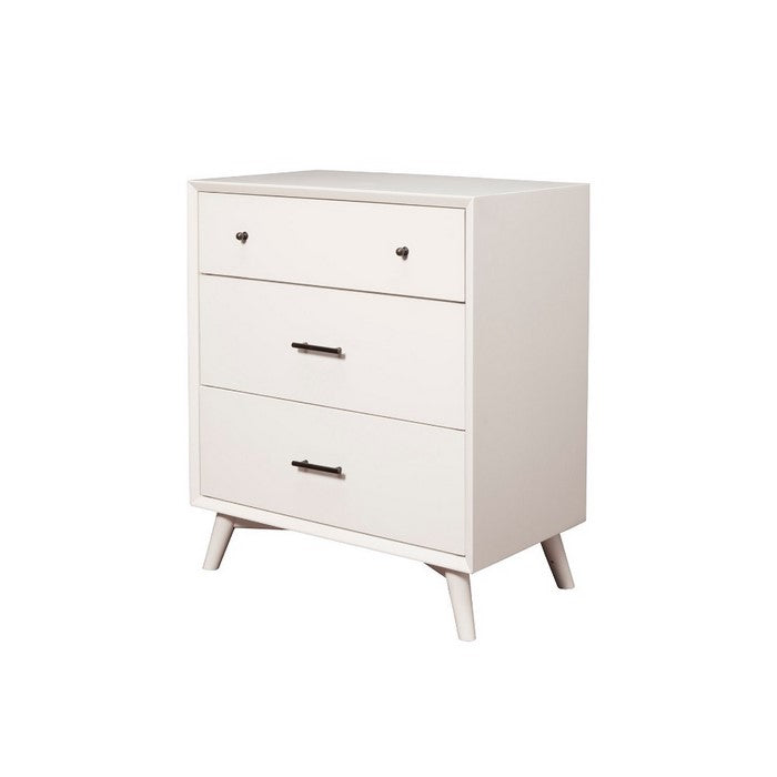 Mahogany Wood Mid Cent. Small Chest, White