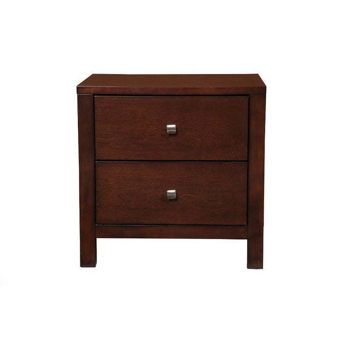 Pine Solid & Birch Veneer Nightstand, Brown