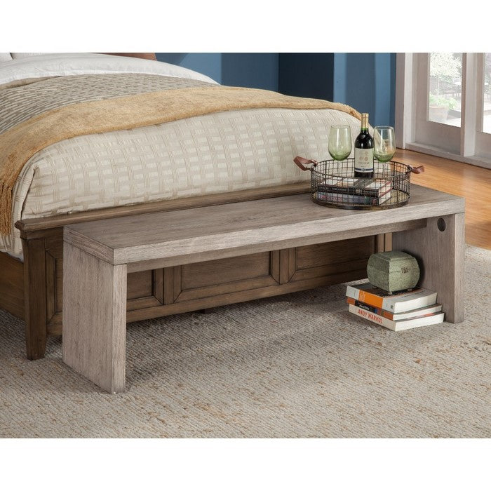 Mahogany Wood Fiji Bench, Light Brown