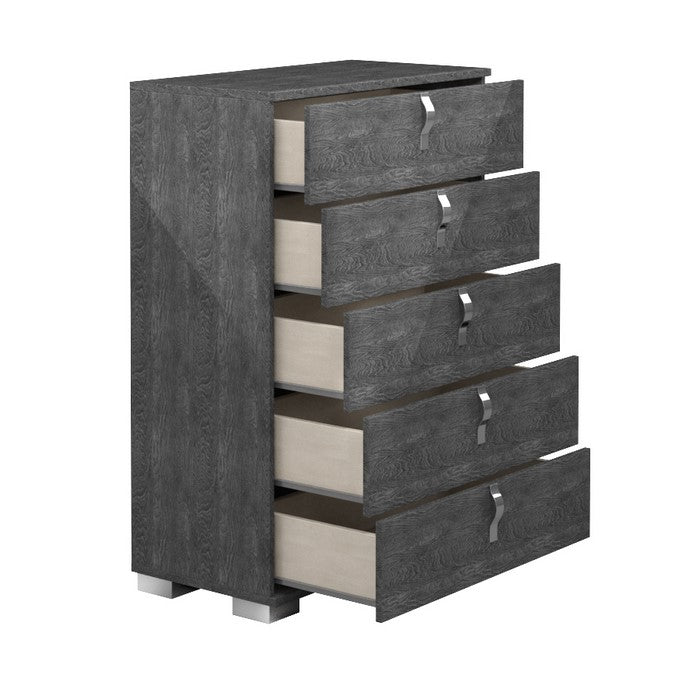 Five Drawer Chest With Efficient Storage Gray Birch