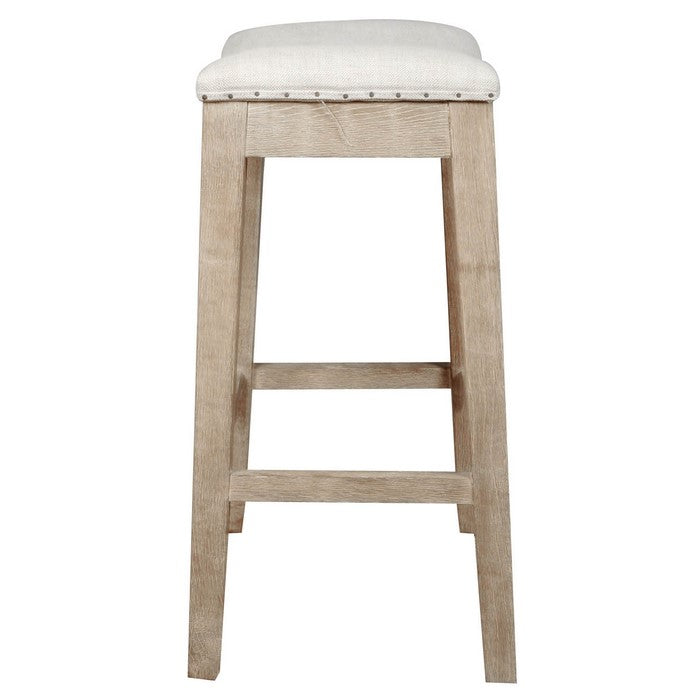 Upholstered Counter Stool, Stone Wash Brown