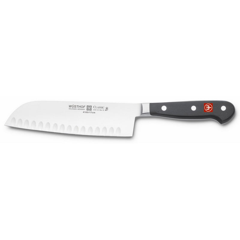 Wusthof 4183-7 Wusthof Classic 7-Inch Santoku Knife, Hollow Edge
