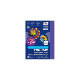 Pacon Tru-Ray Construction Paper, 9-Inches by 12-Inches, 50-Count, Purple (103019)