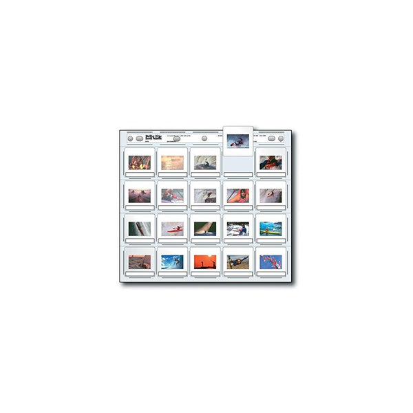 Print File 35mm Slide Pages Holds Twenty 2x2" Mounted Transparencies, Top Loading, Pack of 100