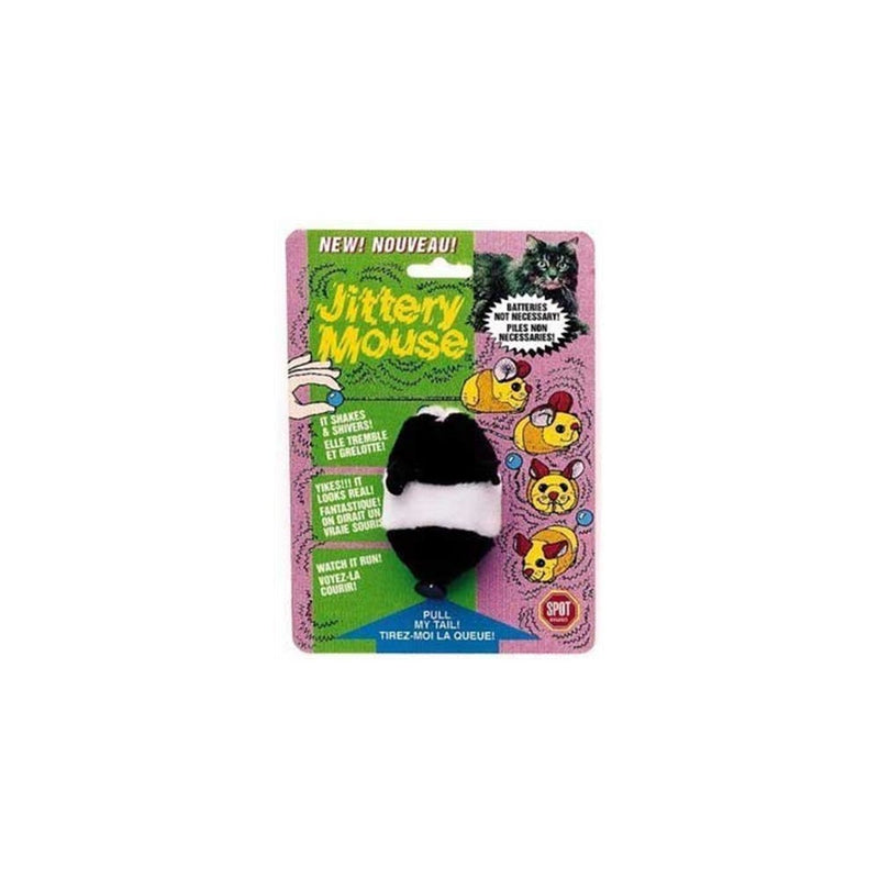 Ethical Plush Jittery Mouse Cat Toy, 3-Inch