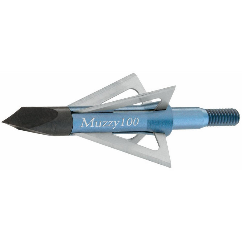 Muzzy 209 Bowhunting 100 Grain, 4 Blade Broadhead, 1" Cutting Diameter, 6 Pack