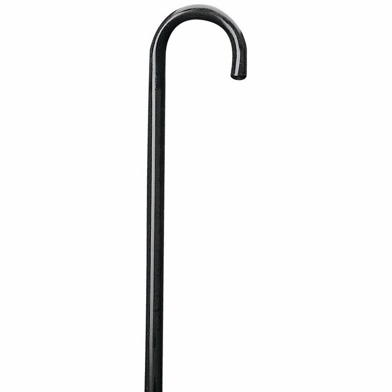 Carex Health Brands Round Handle Wood Cane Black, Weight Capacity: 250 Pounds, 1" Shaft Diameter, Sturdy & Sophisticated Black-Finished Cane for Mobility Support