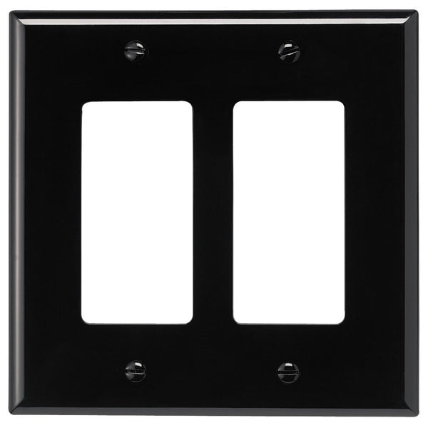 COOPER WIRING PJ262BK Wall Plate, Black