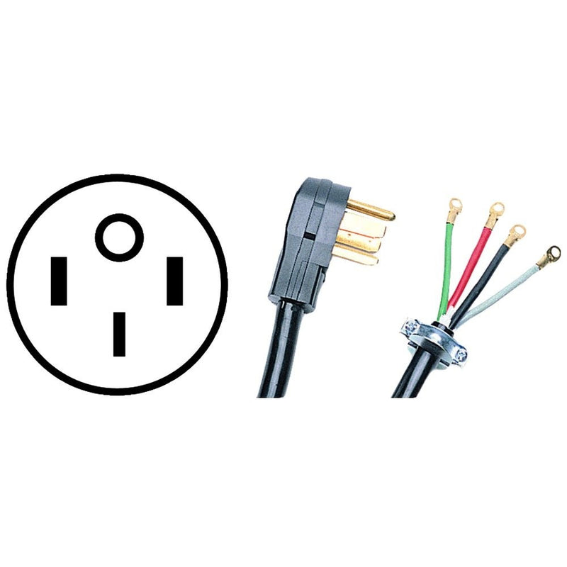 Certified Appliance Accessories 4-Wire Closed-Eyelet 50-Amp Range Cord, 5ft