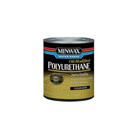 Minwax 230254444 Minwax Water Based Oil-Modified Polyurethane, 1/2 Pint, Satin
