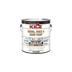 KILZ Exterior Siding, Fence, and Barn Paint, White, 1-gallon
