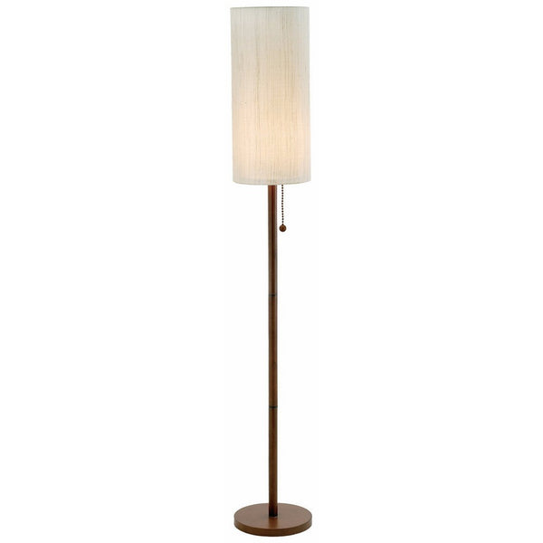 Adesso 3338-15 Hamptons Floor Lamp Smart Outlet Compatible, 65", Walnut