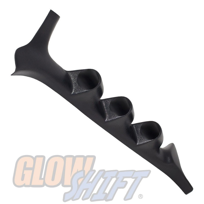 GlowShift Black Triple Gauge Pillar Pod for 1992-1997 Ford F-150 F-250 F-350 F-Series