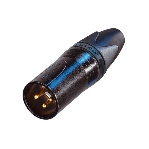 Neutrik NC3MXX-B 3-Pin XLR Male Cable Connector, Gold Contacts, Black Shell