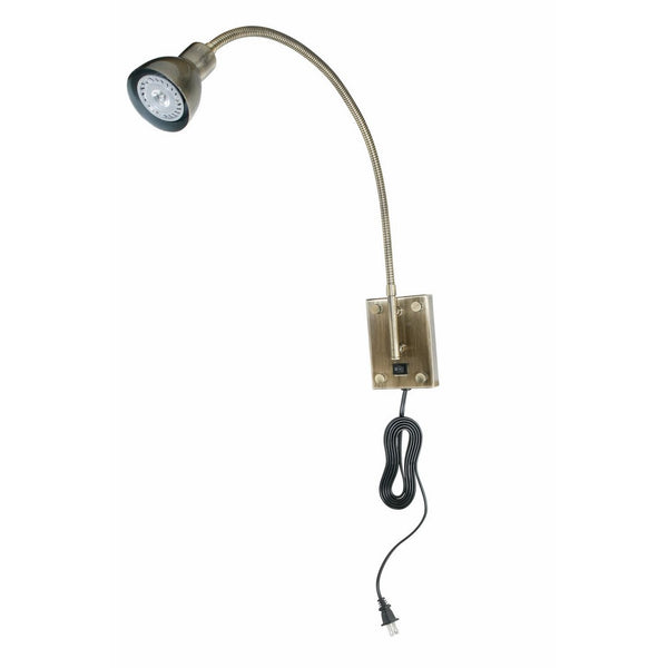 Cal Lighting BO-119-AB Gooseneck Sconce with No Shades, Antique Bronze Finish